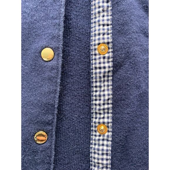 LAUREN RALPH LAUREN | MEDIUM WOMEN'S | METAL BUTTON DOWN VTG CARDIGAN in NAVY - Picture 8 of 10